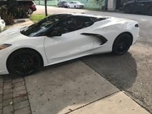 My C8 with flow formed black gloss wheels