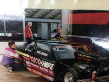 I crew chiefed for this guy for a while, and built his race car. That’s me in the picture 