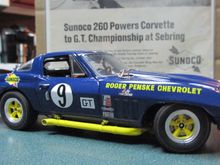Roger Penske 1966 Corvette Stingray diecast made by Danbury Mint in 1/24 scale.