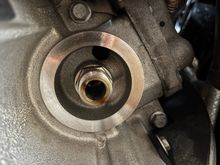 I did not notice any thread damage after I removed the Mopar filter. The AC Delco P64 went on smoothly and tightened up snugly with hand turns only.