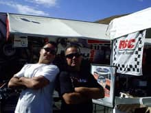 Me and top fuel driver David Baca, Sears Point Raceway Sonoma CA