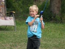 #2 grandson while camping in Montana's Little Belt Mountains