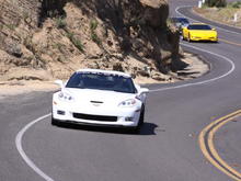 In action on a Mission Valley Corvettes &amp; Cobras cruise, on the 94 near Tecate. Thats not tailgating it's the accordion effect, we had slowed way up as we approached the photographer.