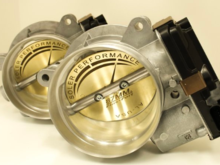 FEATURES:
•  Optimized Active Contours with sonic flow nozzles
•  Porting Taper and Upstream Bore with Velocity Stack
•  Greater Discharge Coefficient of Plate/Blade interface
•  16 Ra Microinch, Diamond Polished Surface Finish 
•  Self-Cleaning Throat/Flow Gap

BENEFITS:
•  Lower weight to power ratio at part throttle, for a more nimble/spirited driving experience 
•  Linearization and smoothing of the curve for a more predictable response and crisper shifts
•  Immediate response right off idle