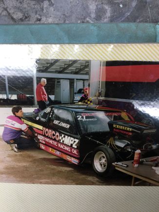 I crew chiefed for this guy for a while, and built his race car. That’s me in the picture 