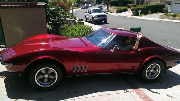 Daughter taking the Vette for a spin.