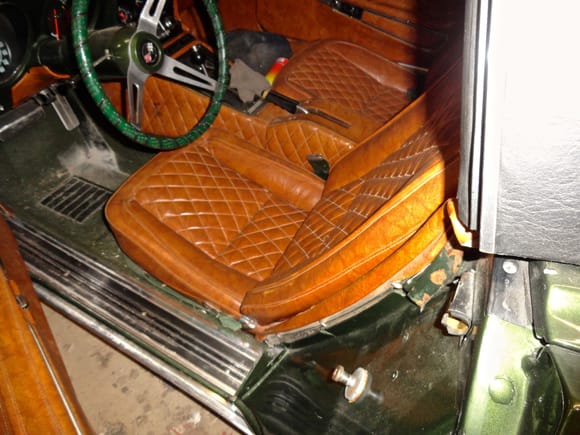 Custom interior of the green '71