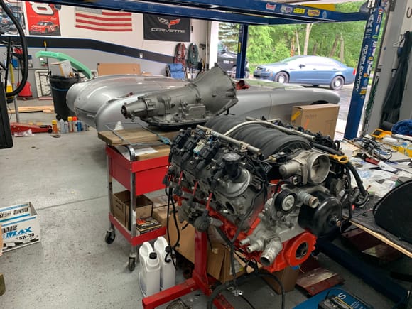 Built 4L80e and LQ4 ready to go in. Just waiting on the billet PTC converter to show up. Engine is a iron 6.0, 243 heads, LS2 intake and throttle body. BTR turbo cam and his .660 spring kit. Ls9 gaskets and ARP head bolts. Bottom end is untouched.