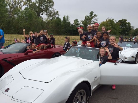 Tipp City girls JR Soccer team in the 75