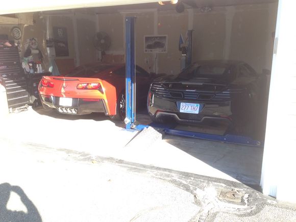 My 2015 DSOM Coupe and a friend's MP4-12C
