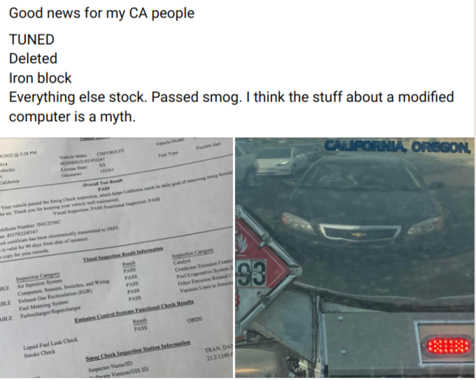 Cam swap, smog test fail Page 2 CorvetteForum Chevrolet Corvette