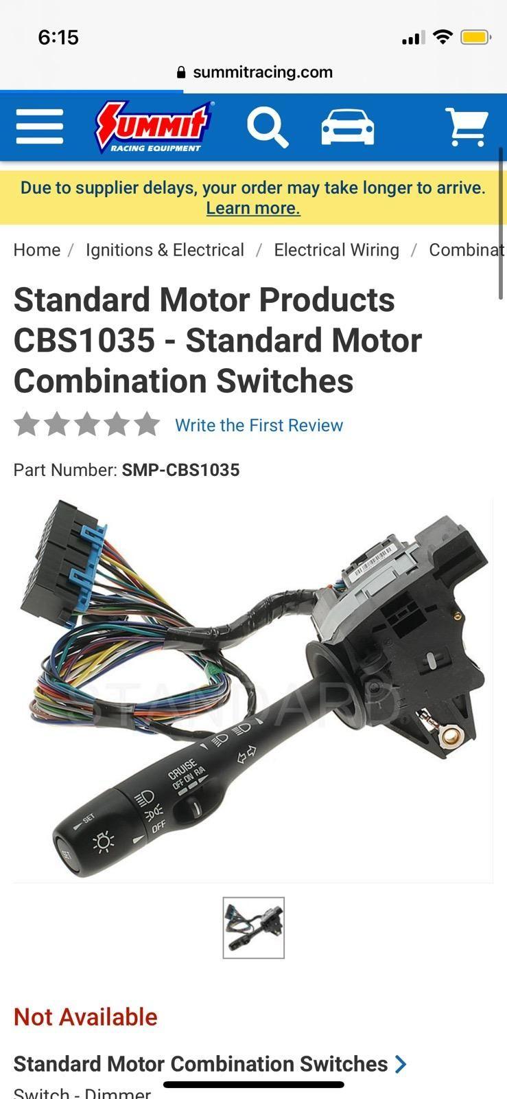FS (For Sale) Multifunction Switch for 2000 CorvetteForum Chevrolet