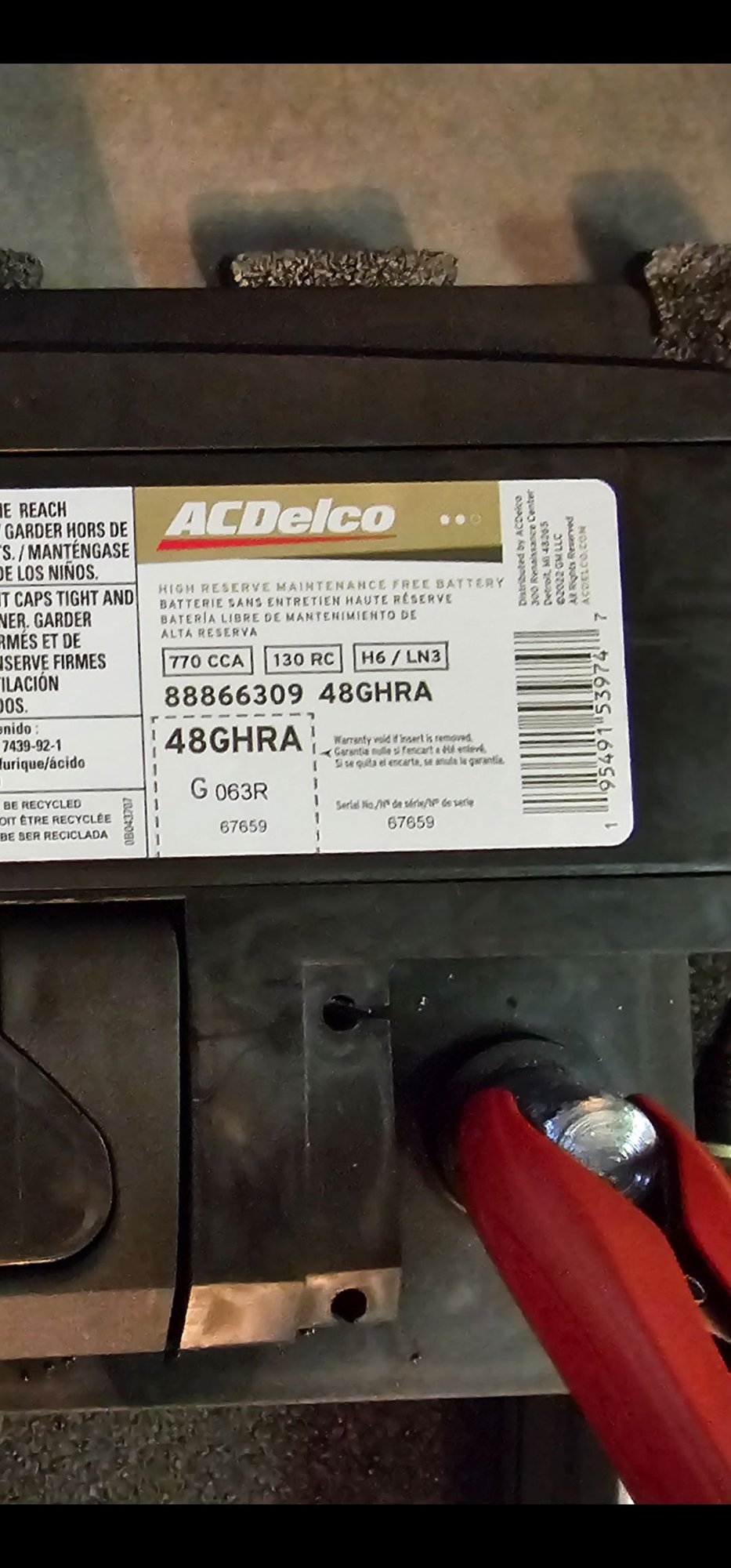 Your date code does not make sense. I replaced my battery last year. The date code G063R indicates the battery was manufactured in June of 2023. 