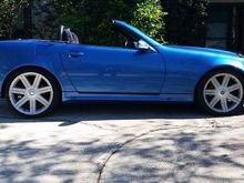 Slk320 with Crossfire wheels/tires.