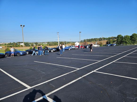 Lining up at lunch at the Dutch Valley Inn. 