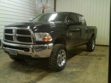 2011 Dodge 2500, DPF Delete, 5in Turbo Back Straight Sys, H&amp;S Black Maxx with Over Drive Software, AFE Stage 2 Intake, 2.5 in Leveling Kit, 20x9 ATX Ledge on 35x12.50 STTs.