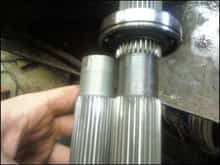 241 LD output shaft on the left that I broke and the 241 HD shaft on the right