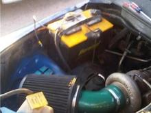 4" to 6" Custom Intake - Antique Green - Middle/Front View