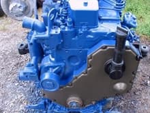 Ford Blue Cummins with &quot;cast coat&quot; timing cover.