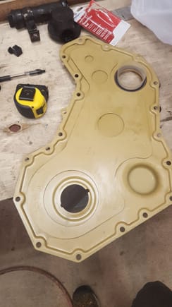 Nice clean timing cover with the Victor Reinz seal. The speedy sleeve that comes with it was put on the crank. I use Rtv gray for a timing cover gasket.