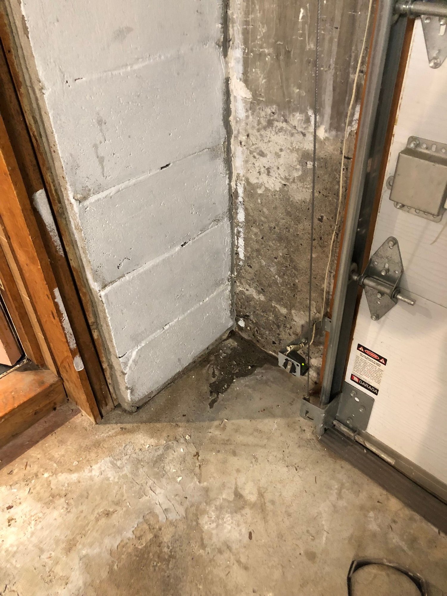 Cove joint seepage in basement/garage can i close the hole without