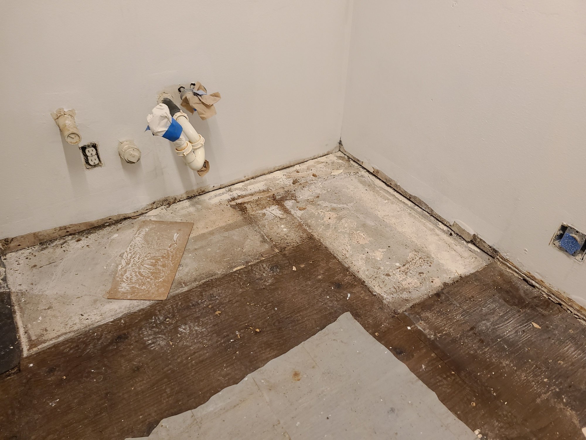 Kitchen base on concrete subfloor but . .