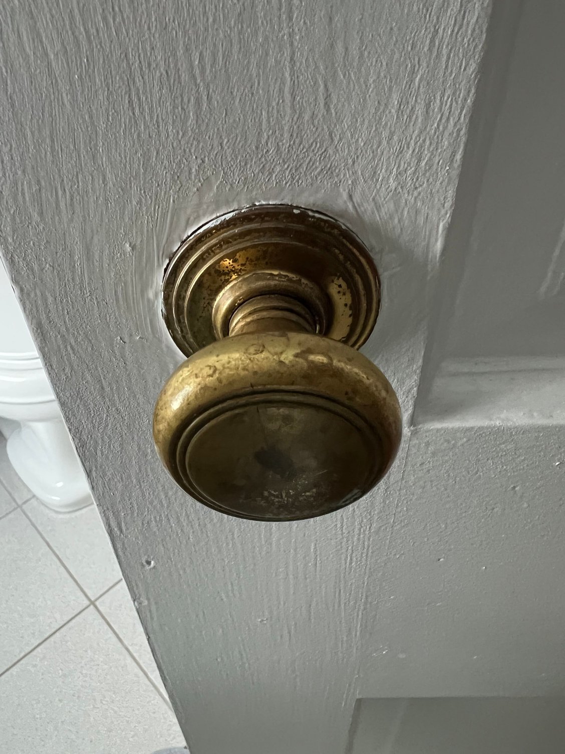 Antique Schlage privacy knob locked from inside