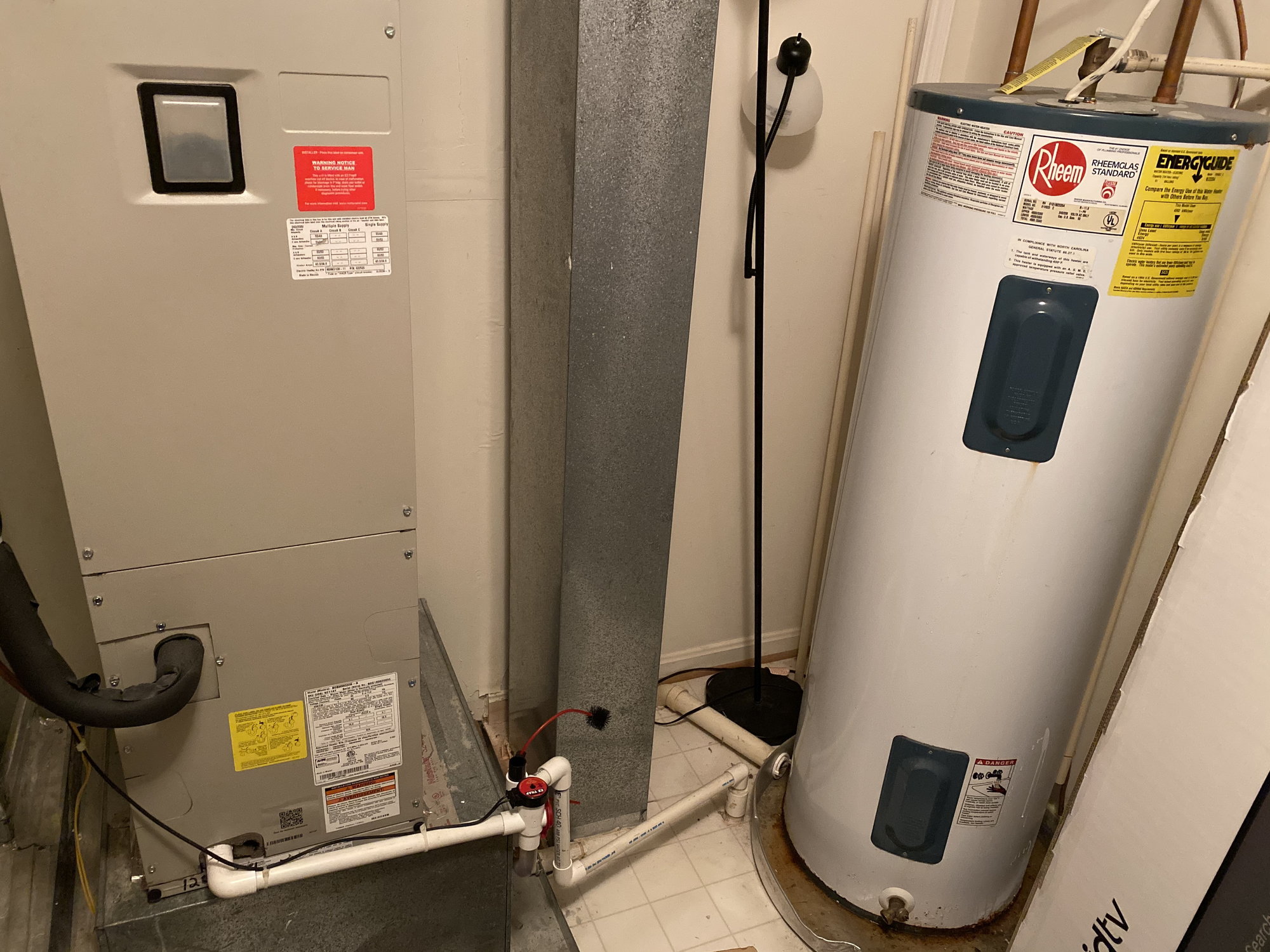 AO Smith heat pump water heater installation