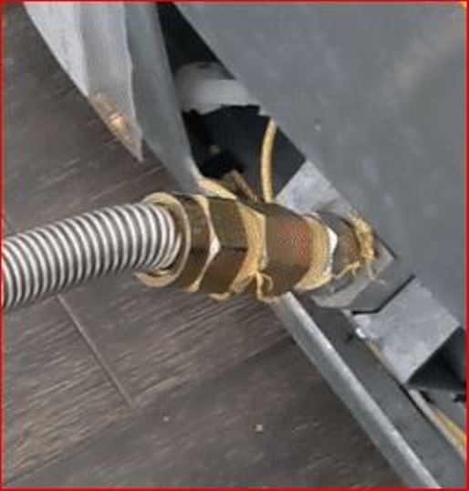 Back of gas stove pipe is spinning in place...is this a leak issue