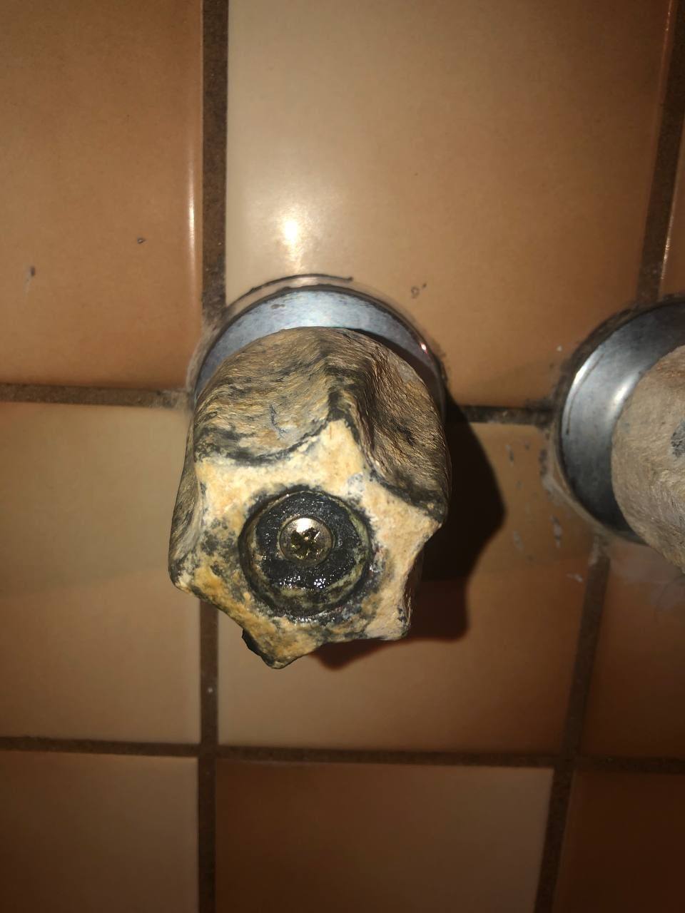 Need help with old shower faucet knob screws that stuck DoItYourself
