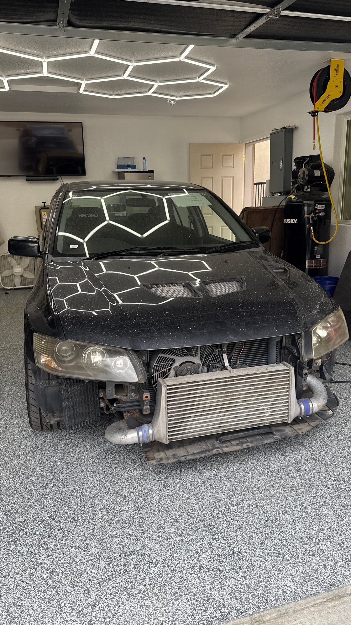 Removed the front bumper for the tow home 
