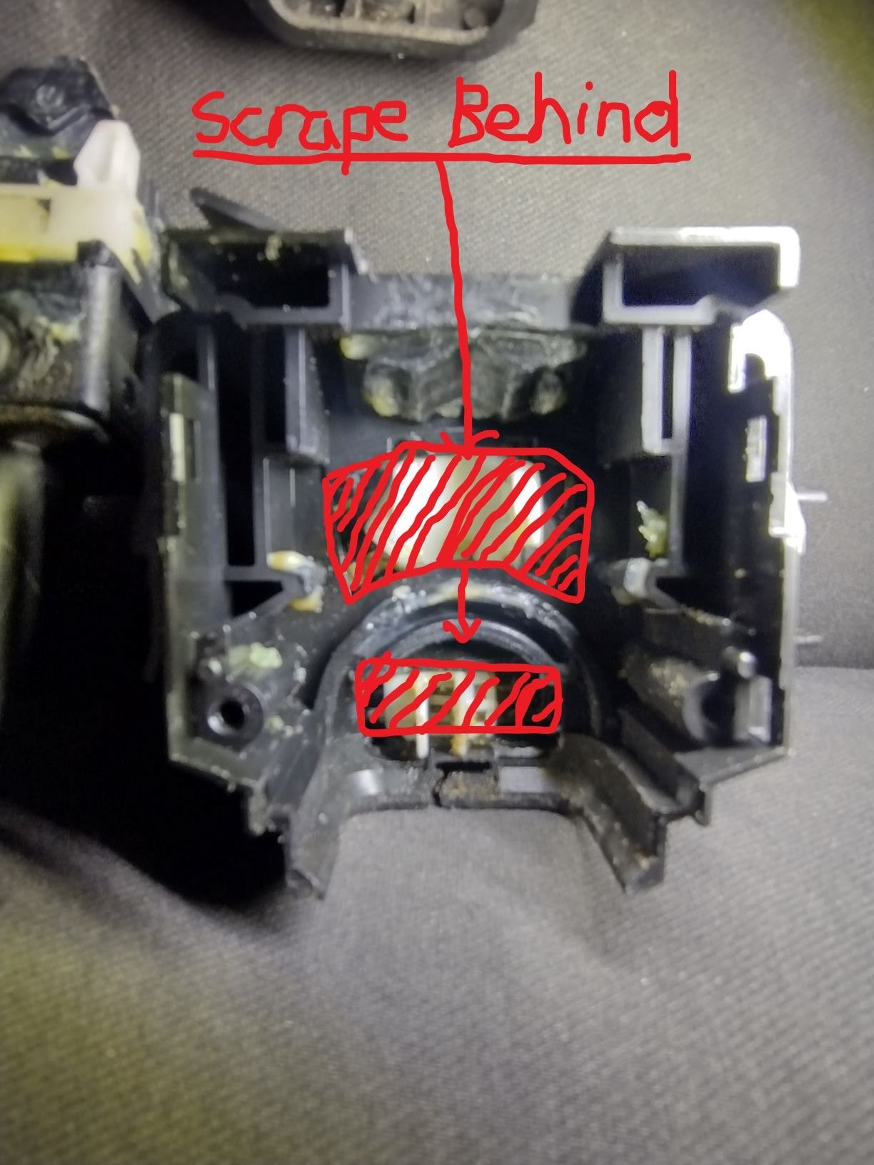 Enlarged view of main switch body