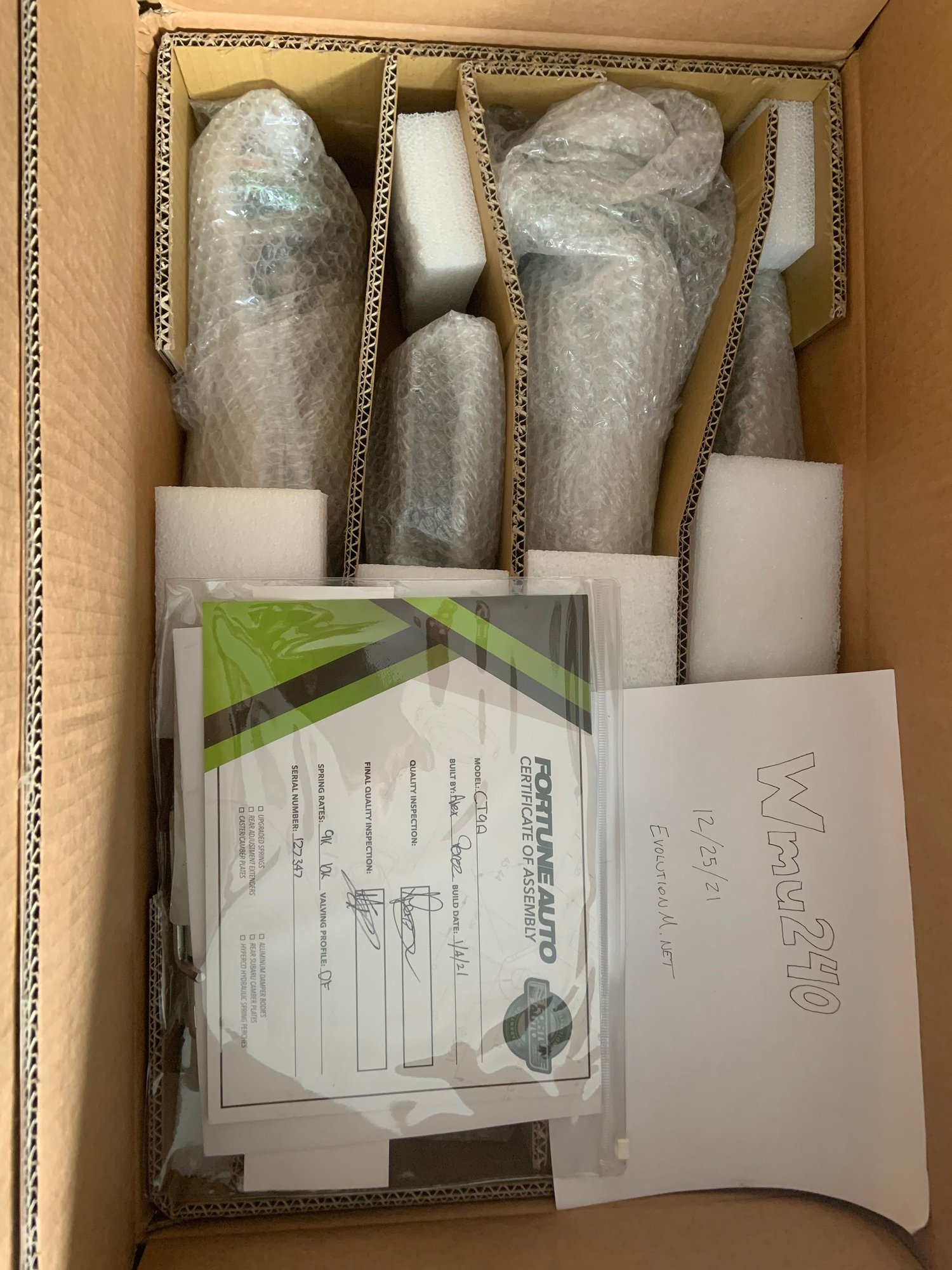 2006 Mitsubishi Lancer Evolution - FA 500 coilovers NIB and Vordoven 18x9.5 wheels - Forest Park, IL 60130, United States