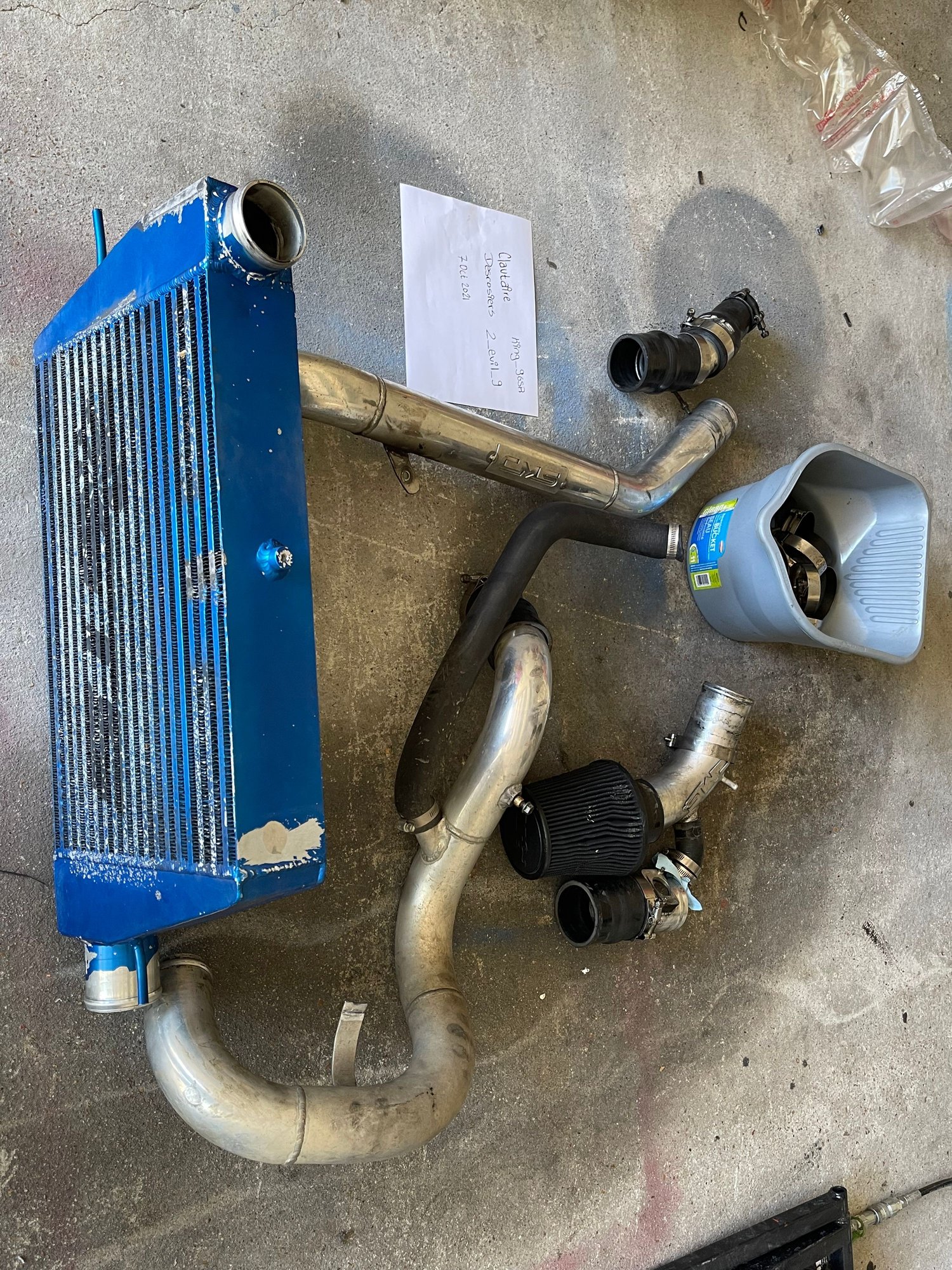 Engine - Power Adders - Complete evo x ic piping and intake - Used - 2008 to 2015 Mitsubishi Lancer Evolution - Fort Polk, LA 71459, United States