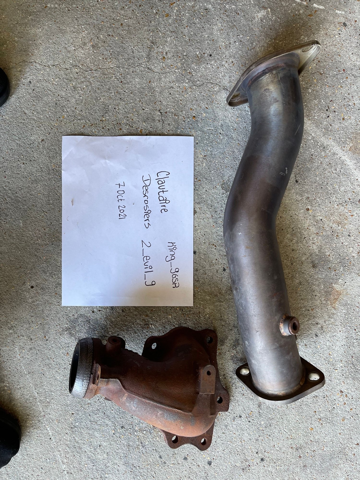Engine - Power Adders - Evo X oem o2 housing & cobb downpipe - Used - 2008 to 2015 Mitsubishi Lancer Evolution - Fort Polk, LA 71459, United States