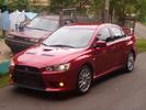 My Evo X Rally Red on fire !!!