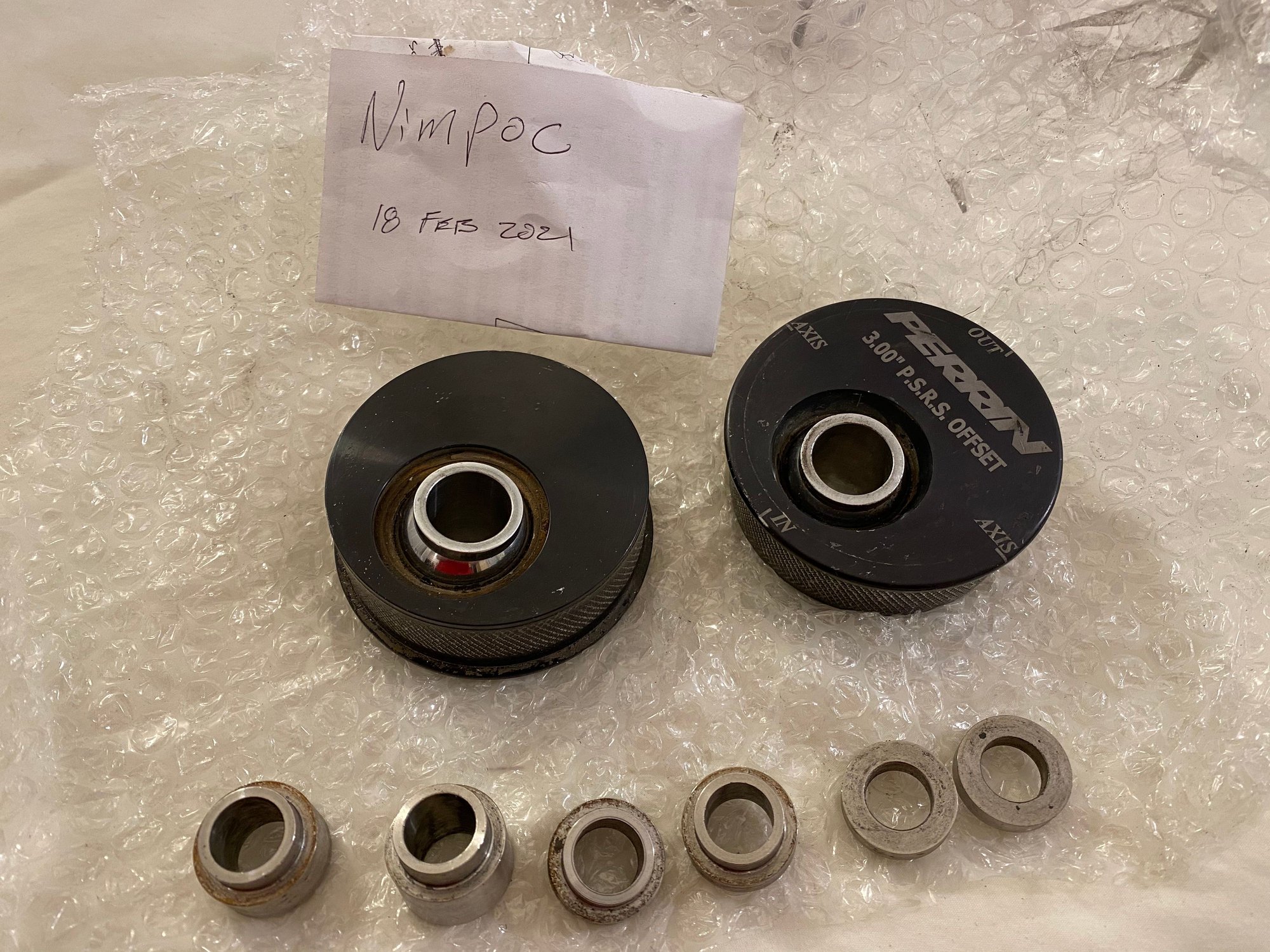 Steering/Suspension - Used Perris PSRS offset bushings - Used - 2003 to 2018 Mitsubishi Lancer Evolution - Victor, ID 83455, United States
