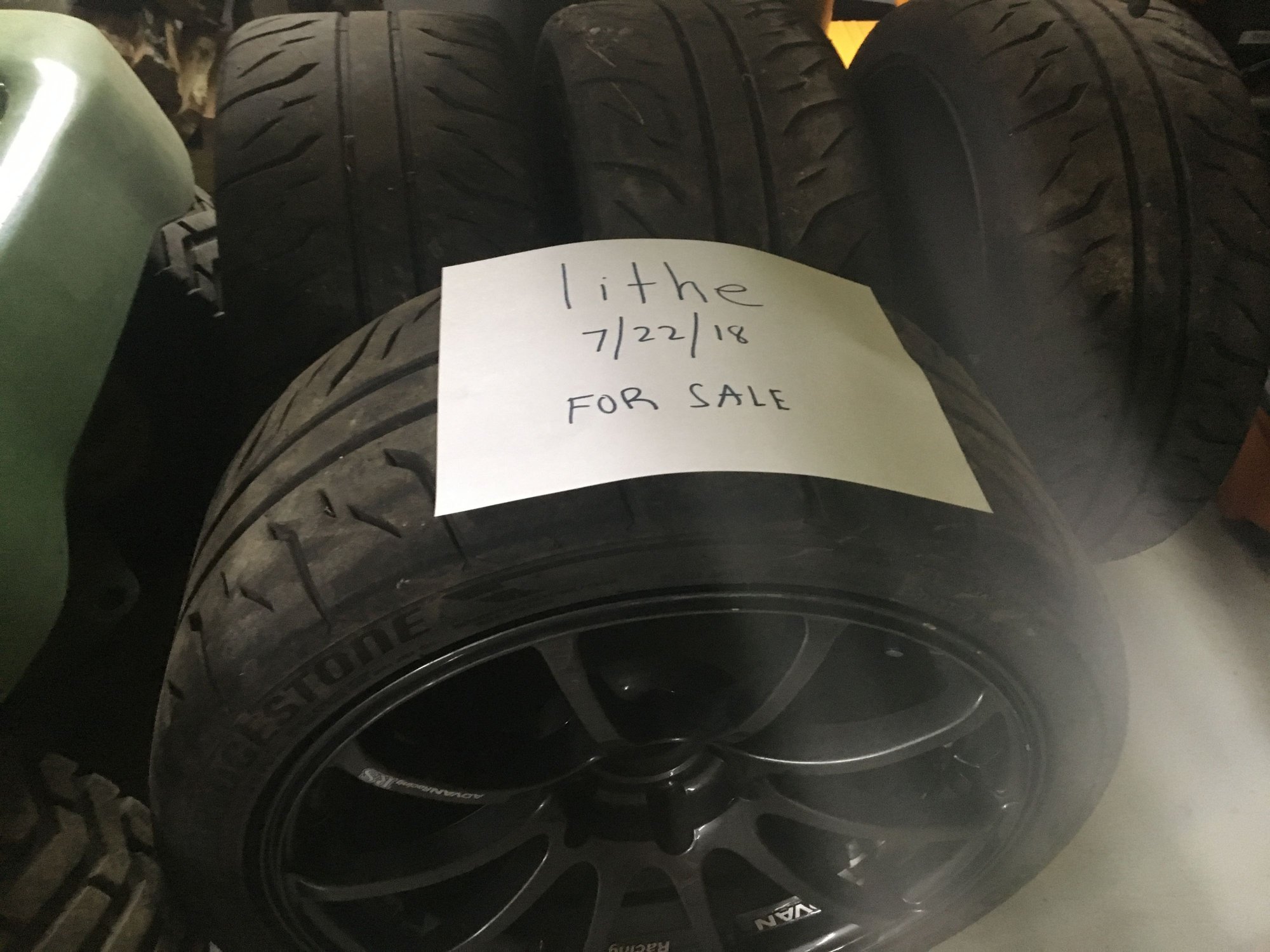 Wheels and Tires/Axles - 18x9 (4) ADVAN RS wheels with 255/35 Bridgestone RE71R tires - Used - 2008 to 2015 Mitsubishi Lancer Evolution - Milwaukee, WI 53150, United States