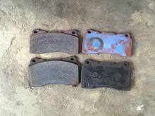 comparison oem brembo front pad (131.7 by 77.3 )with the my endless front pad (131.7 by 66)
