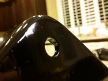 From this angle you can see the thickness of the steel being used from the hole.