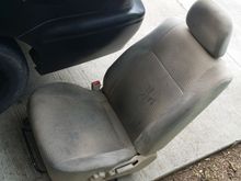 When this light color interior get dirty it already turns a dark gray lol. Might as well make them all that color. But of course after the seats are finished will get some covers for them. But it's important to have the real thing underneath clean also and not just a cover up. Trying to build this Lancer the right way. Tunner, daily driver, showroom style, all that good stuff :)