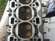 Well this is after a thorough cleaning of the head gasket surface. I wiped away all the oil with brake cleaner and a clothe and next used a razor blade to scrape off the old gasket residue. After blowing it out/off I proceeded with the scotch pad. One thing I did notice is that the coolant