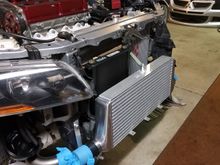 Made brackets but not welded to rad support yet, just mocking it up.