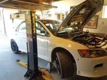 Testing lock-to-lock clearance. All good. 