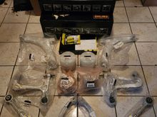 Feb 2026 Replacement control arms, hub bearings, and Ohlins Coilovers.
And some Whiteline bump-steer & steering correction kit.