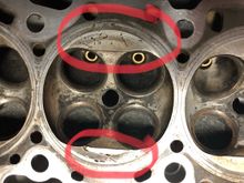 Damage is circled in picture. 