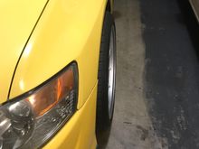 With diy fender mod, moved out 10mm.