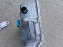 Added 10an fittings to my valve cover and removed the baafels to clean it out. 