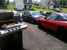 grilling out, fast n furious style lol with my random 240sx (now sold)