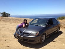 wifey and the lancer on hwy 1